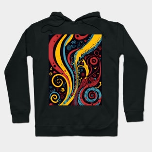 Abstract Colorful Swirl Tails Hoodie